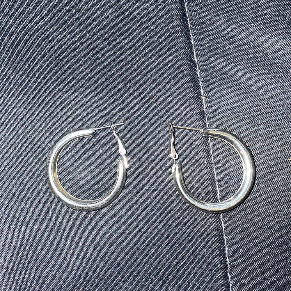 Silver color earrings